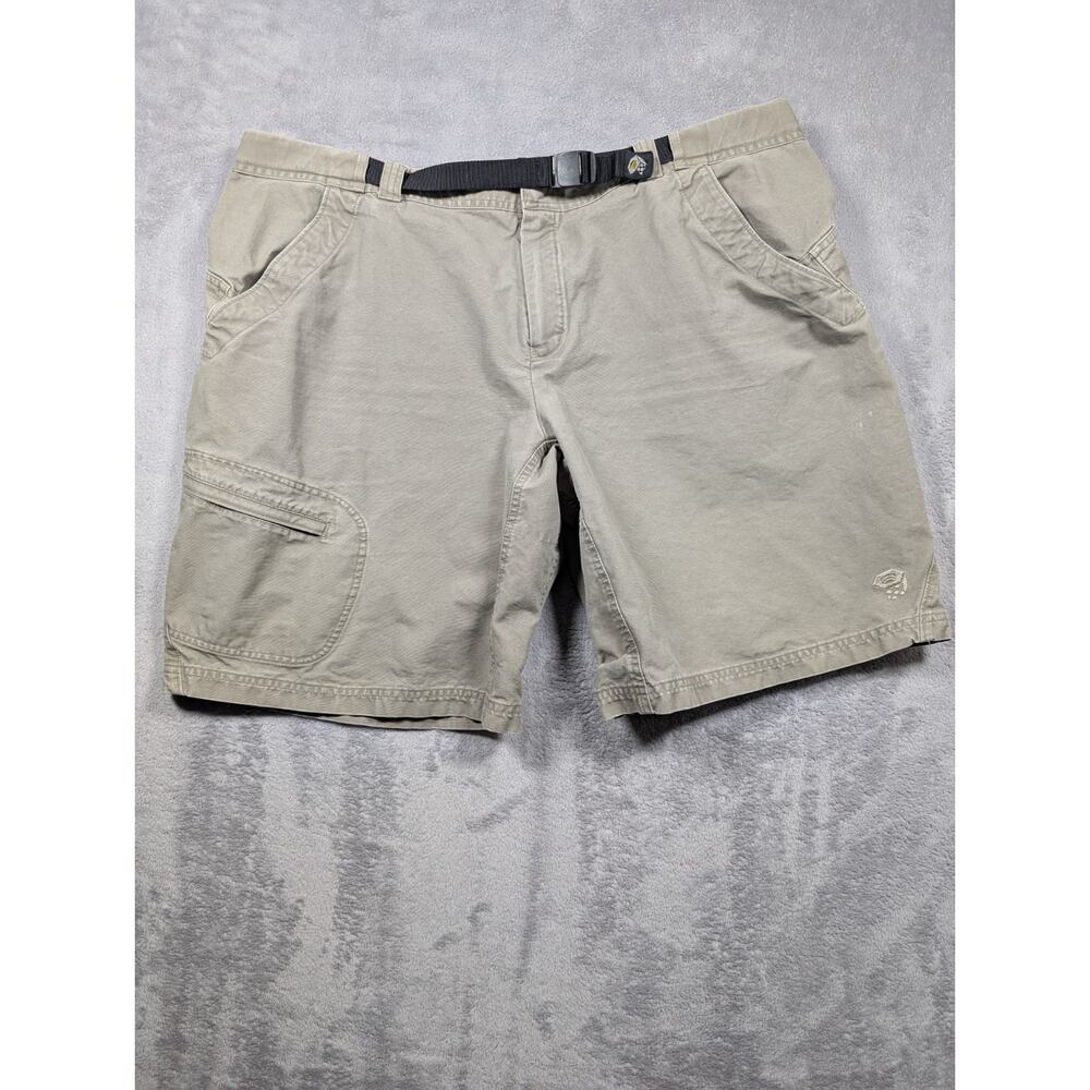 Mountain Hardwear Cargo Shorts Mens XXL Beige Belted Outdoor Rugged Hiking
